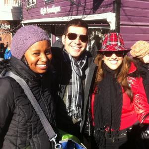 Phyllis Thinkii, Johnny Ray Rodriguez & Maylen Calienes on Main St at the Sundance Film Festival in Park City, UT