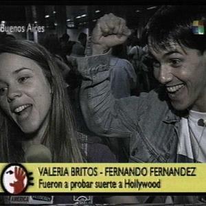 Fernando Fernandez and Argentinian Actress Valeria Britos being interview by Rumores Argentina