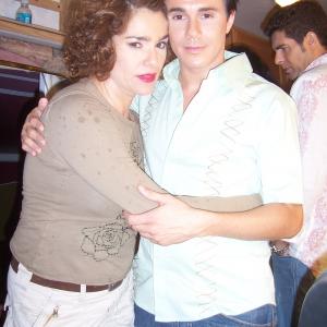 Fernando Fernandez and Mexican Actress Gabriela Roel Backstage Desiciones MiamiTelemundo