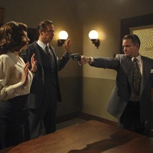 Still of James D'Arcy, Shea Whigham and Hayley Atwell in Agent Carter (2015)