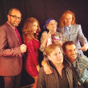 The cast of The 17th Kind with Sean Knopp,Ralph Brown,Sylvester McCoy,Tony Curran,Lucy Pinder,Andy Collier