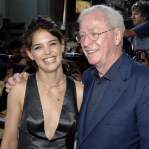 Michael Caine and Katie Holmes at event of Betmenas Pradzia 2005
