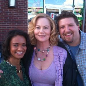 On the set of The Client List with Kandyse McClure and Cybill Shepherd