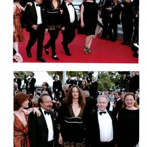 R2L Diana El Jeiroudi Nicolas Philibert Julie Bertuccelli Rithy Panh and Irne Jacob as Jury of the first documentary film award Lil dor or The Golden Eye in 2015 Cannes Film Festival