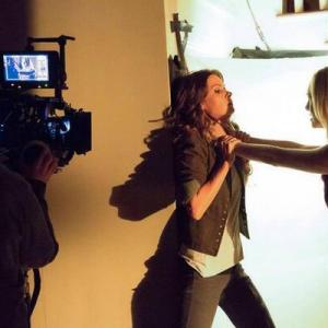 Olga Fonda and Candice Accola: Behind the Scenes on THE VAMPIRE DIARIES (CW Network)