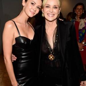 Olga Fonda and Sharon Stone at TNT'S 'Agent X' Premiere in West Hollywood