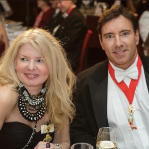 Dame Adrienne Papp and Sir Garth Fisher MD in Helsinki Finland February 2014 Investiture into the Order of Constantine the Great and of Saint Helen