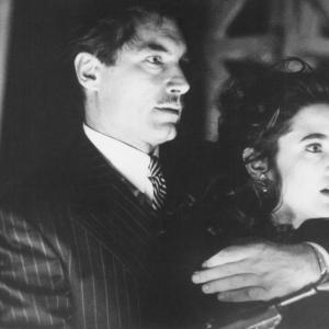 Still of Jennifer Connelly and Timothy Dalton in The Rocketeer 1991