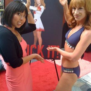 On Set at the Palomar Hotel: Kathy Griffin, Rosie Tran