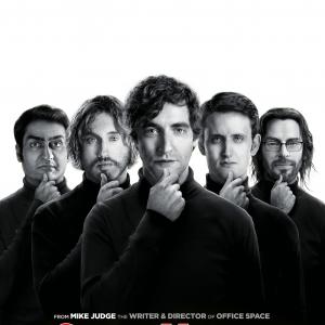 Still of Martin Starr Zach Woods TJ Miller Thomas Middleditch and Kumail Nanjiani in Silicon Valley 2014