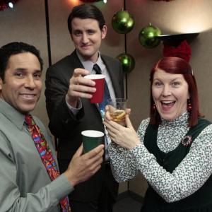 Still of Kate Flannery and Zach Woods in The Office 2005
