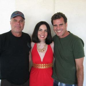 With actor Tony Moran who was the original Mike Myers in Halloween and his brother actor John Moran on the set of Green Manor