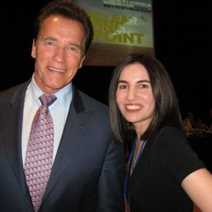 With the Governor of California Arnold Schwarzenegger at the Nuclear Tipping Point Premiere