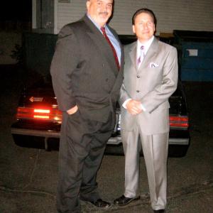 J. Anthony McCarthy ('Big' Pauley) and Steve Sabo (Vinny 'Two Times') on the set of 'The WiseGuys'. A new web series written and produced by Steve Sabo.