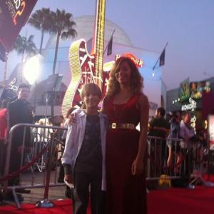 Tyler Griffin with his big sister Naomi Griffin on the Red Carpet for the Insidious Ch 2 Oremier