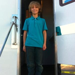 My very own trailer! Tyler on the set of Insidious 2
