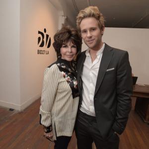 LOS ANGELES, CA - MAY 09: Singer Carole Bayer Sager (L) and artist Bryan Fox attend We. Alone. a photography exhibit by Bryan Fox at Think Tank Gallery on May 9, 2015 in Los Angeles, California.