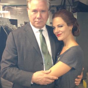 John Larroquette and Olja Hrustic in The Best Man on Broadway 2012