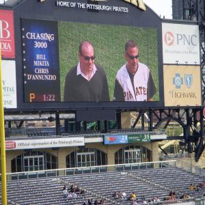 Bill Mikita and Cris D'Annunzio at PNC Park