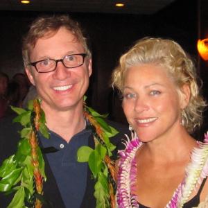 Patricia Hastie with Producer Jim Burke at The Descendants film premiere in Hawaii