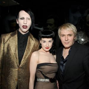 Marilyn Manson Nick Rhodes and Dita Von Teese