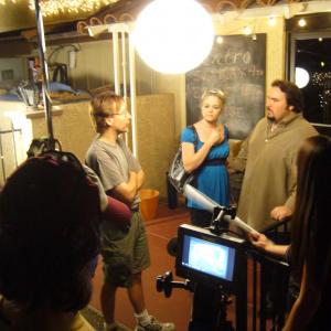 Jacqui on the set of 20 Off
