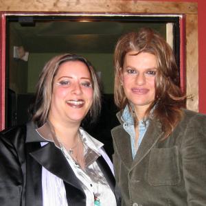 SKY Palkowitz and Sandra Bernhard backstage at the Silent Movie Theatre in Hollywood