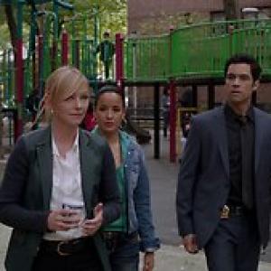 Kelli Giddish Danny Pino and Courtney Reed in Law  Order SVU