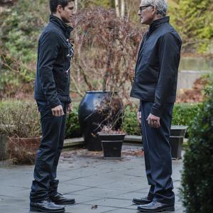 Still of Victor Garber and Robbie Amell in The Flash 2014