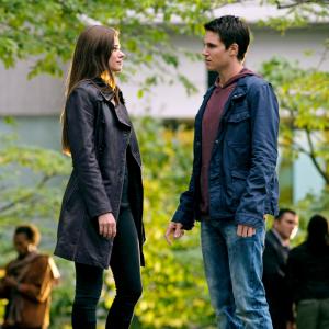 Still of Peyton List and Robbie Amell in The Tomorrow People 2013