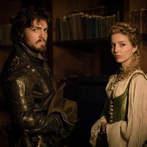 Still of Tom Burke and Annabelle Wallis in The Musketeers 2014
