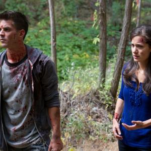 Still of Brent Lydic and Stephanie Greco in Hansel & Gretel (2013)
