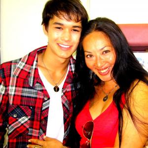 With Booboo Stewart  Twighlight  on set of White Frog
