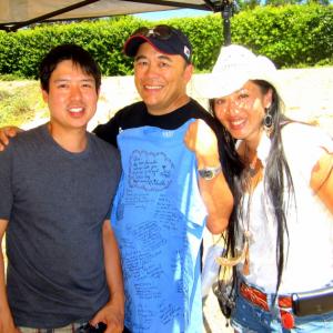 With Director Quetin Lee and Producer Chris Lee on set of White Frog