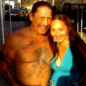 With Danny Trejo  Machete  on set of Pool Boy  Drawning Out the Fury