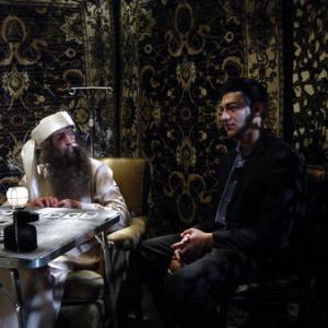Mark Gilvary photo left as The Director of Al Qaeda and Alexander Wraith photo right as Yassin Salem an American Al Qaeda operative meet in the Directors cave hideout in the Bekaa Valley Lebanon to discuss Yassins forthcoming mission to Las Vegas