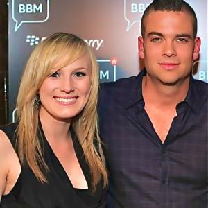 at an event for BlackBerry with Glee's Mark Salling