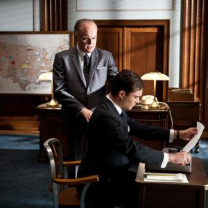 Still of Leonardo DiCaprio and Ed Westwick in J. Edgar (2011)