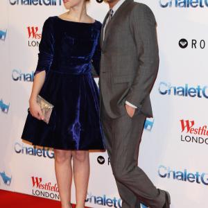 Felicity Jones and Ed Westwick at event of Chalet Girl 2011