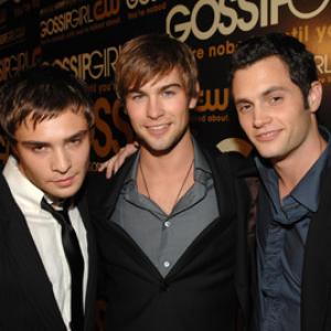 Penn Badgley Chace Crawford and Ed Westwick at event of Liezuvautoja 2007