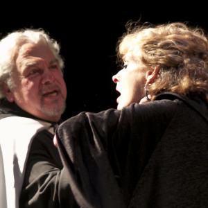 Jon W Sparks as the Duke of Albany and Christina Wellford Scott as Goneril in New Moon Theatres production of King Lear 2012