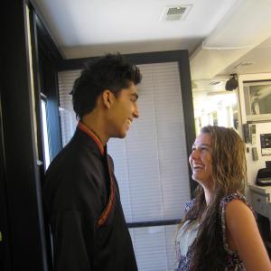 Courtney Baxter and Dev Patel The Last Airbender April 2009