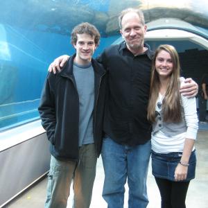 Courtney Baxter, Gary Grieg and AJ. Pittsburgh Zoo & PPG Aquarium commercial. October 7, 2008.