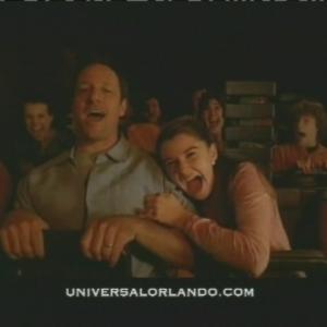Courtney Baxter and Brian Sullivan in Universal Orlando commercial.