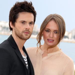 Tom Riley and Laura Haddock attend photocall for the TV series Da Vincis Demons at MIP TV 2013 on April 8 2013 in Cannes France