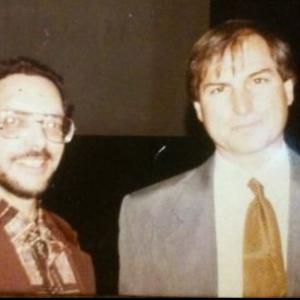 Jan Turetsky and Steve Jobs in San Francisco Moscone Center, 1990's after Next Computer Developer Conference