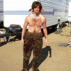 Chris Kerner on set of EPIC MOVIE 2007 as character of 