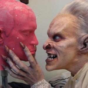 PARADOX POLLACK  In full makeup for the LOrange vampire commerical