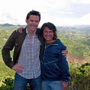 With director Herney Luna on location in Colombia for Alla Te Espero