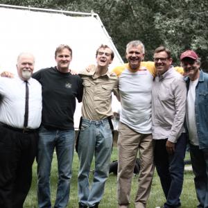 Director Dale Peterson with Actors Wayne DuVall Brent Briscoe Garrett M Brown and the cast and crew of Hello my name is Frank
